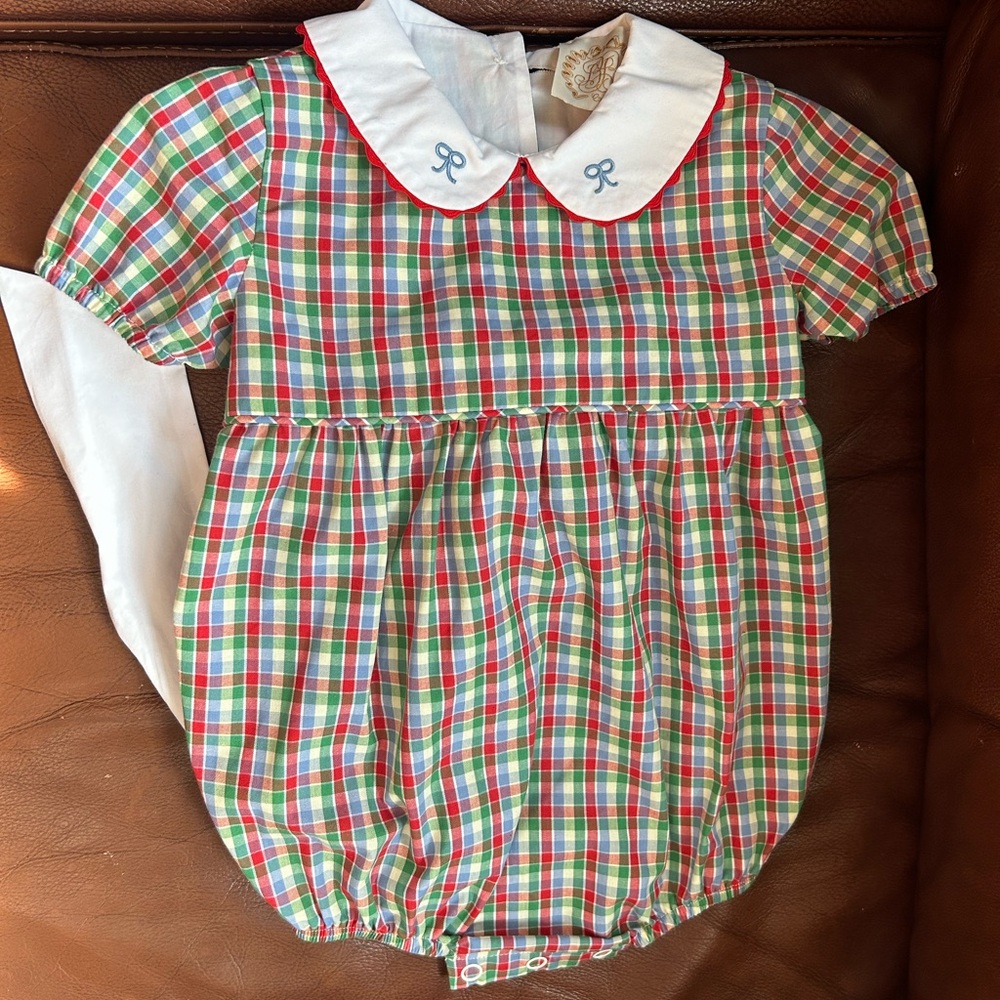 Beaufort Bonnet Co Cindy Lou Sash Bubble Romper 12 months